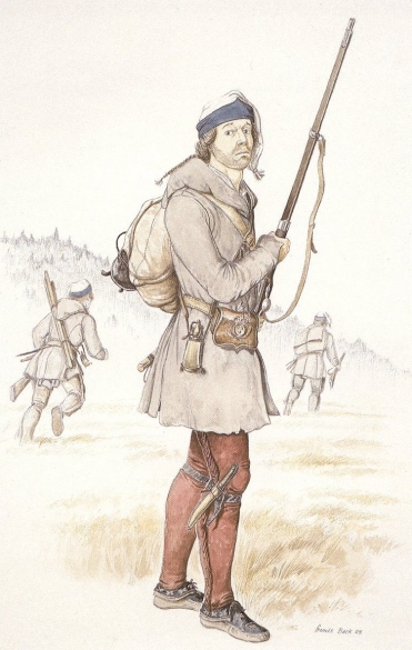 FRENCH 1750, MILITIA BY Francis Back